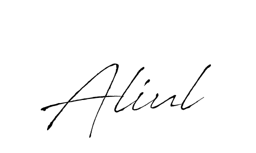 How to make Aliul signature? Antro_Vectra is a professional autograph style. Create handwritten signature for Aliul name. Aliul signature style 6 images and pictures png