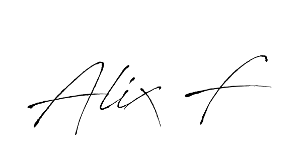 Create a beautiful signature design for name Alix F. With this signature (Antro_Vectra) fonts, you can make a handwritten signature for free. Alix F signature style 6 images and pictures png