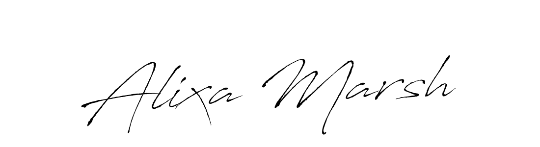 Antro_Vectra is a professional signature style that is perfect for those who want to add a touch of class to their signature. It is also a great choice for those who want to make their signature more unique. Get Alixa Marsh name to fancy signature for free. Alixa Marsh signature style 6 images and pictures png