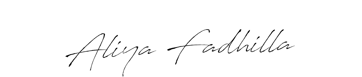 Create a beautiful signature design for name Aliya Fadhilla. With this signature (Antro_Vectra) fonts, you can make a handwritten signature for free. Aliya Fadhilla signature style 6 images and pictures png