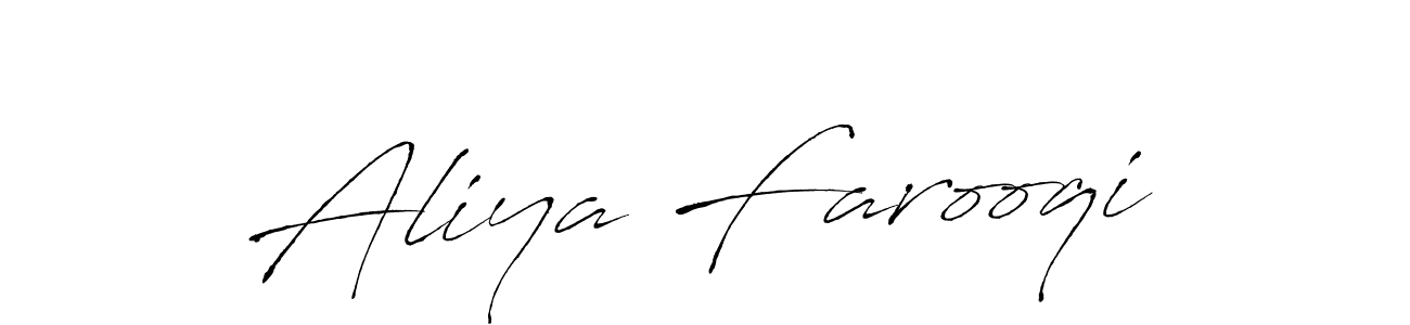 Use a signature maker to create a handwritten signature online. With this signature software, you can design (Antro_Vectra) your own signature for name Aliya Farooqi. Aliya Farooqi signature style 6 images and pictures png