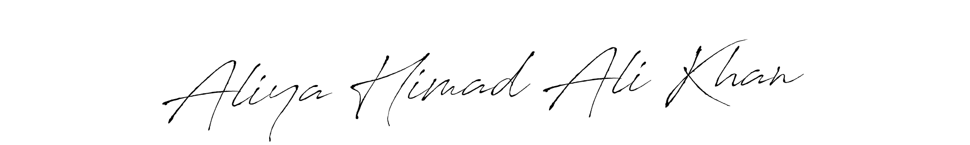Design your own signature with our free online signature maker. With this signature software, you can create a handwritten (Antro_Vectra) signature for name Aliya Himad Ali Khan. Aliya Himad Ali Khan signature style 6 images and pictures png