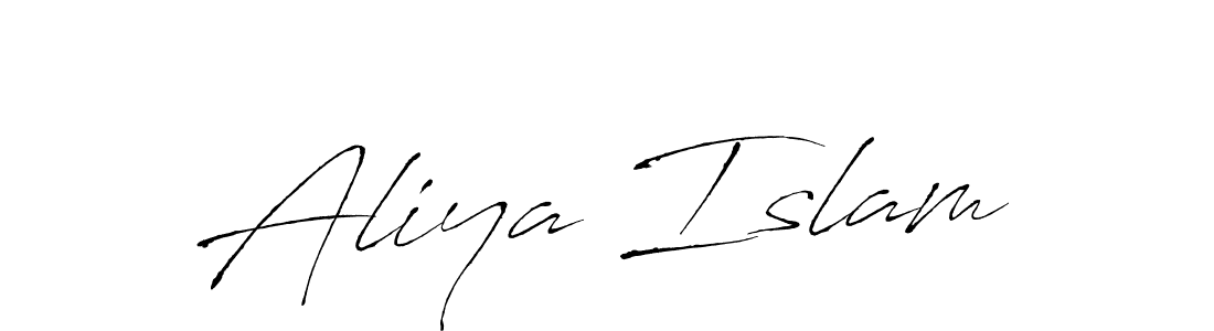 Make a beautiful signature design for name Aliya Islam. With this signature (Antro_Vectra) style, you can create a handwritten signature for free. Aliya Islam signature style 6 images and pictures png