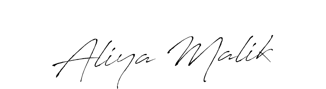 Make a beautiful signature design for name Aliya Malik. With this signature (Antro_Vectra) style, you can create a handwritten signature for free. Aliya Malik signature style 6 images and pictures png