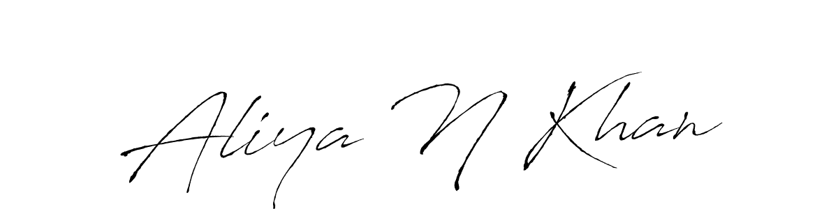 Make a beautiful signature design for name Aliya N Khan. Use this online signature maker to create a handwritten signature for free. Aliya N Khan signature style 6 images and pictures png