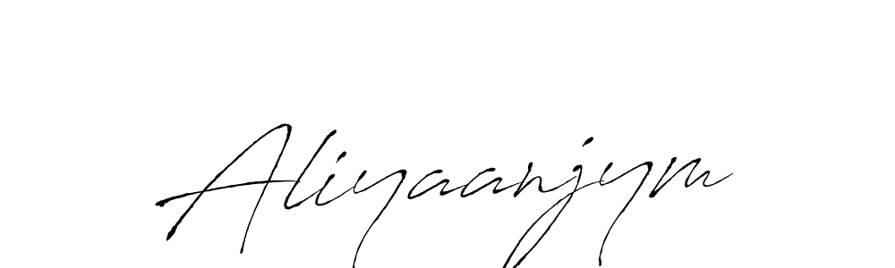 if you are searching for the best signature style for your name Aliyaanjym. so please give up your signature search. here we have designed multiple signature styles  using Antro_Vectra. Aliyaanjym signature style 6 images and pictures png