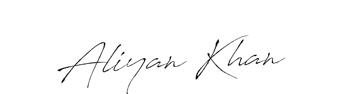 Make a beautiful signature design for name Aliyan Khan. With this signature (Antro_Vectra) style, you can create a handwritten signature for free. Aliyan Khan signature style 6 images and pictures png