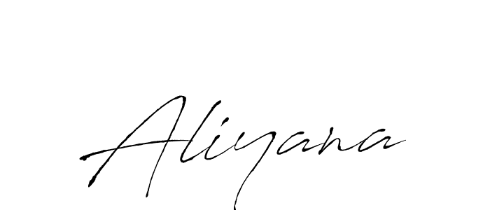 Create a beautiful signature design for name Aliyana. With this signature (Antro_Vectra) fonts, you can make a handwritten signature for free. Aliyana signature style 6 images and pictures png