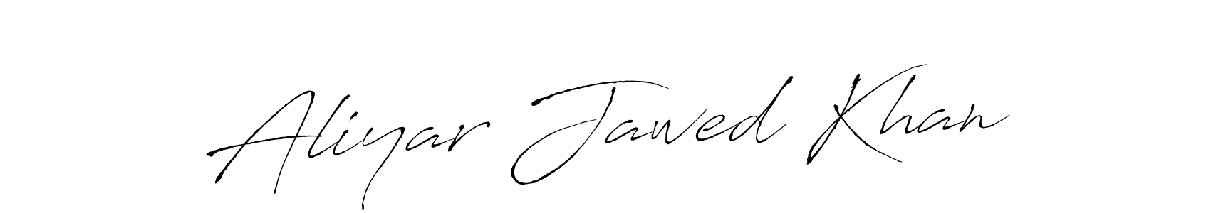 Create a beautiful signature design for name Aliyar Jawed Khan. With this signature (Antro_Vectra) fonts, you can make a handwritten signature for free. Aliyar Jawed Khan signature style 6 images and pictures png
