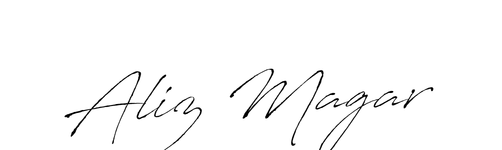 Make a beautiful signature design for name Aliz Magar. Use this online signature maker to create a handwritten signature for free. Aliz Magar signature style 6 images and pictures png