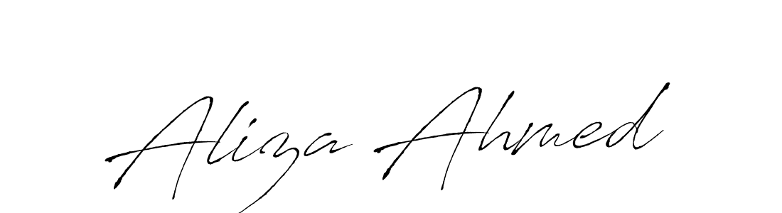 Also we have Aliza Ahmed name is the best signature style. Create professional handwritten signature collection using Antro_Vectra autograph style. Aliza Ahmed signature style 6 images and pictures png