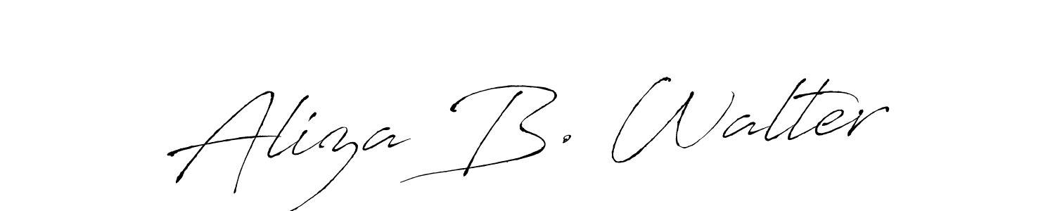 Create a beautiful signature design for name Aliza B. Walter. With this signature (Antro_Vectra) fonts, you can make a handwritten signature for free. Aliza B. Walter signature style 6 images and pictures png
