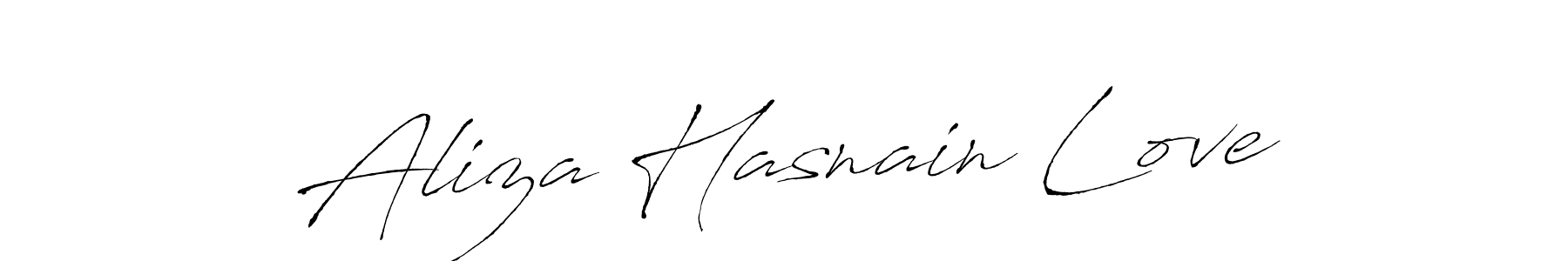 Create a beautiful signature design for name Aliza Hasnain Love. With this signature (Antro_Vectra) fonts, you can make a handwritten signature for free. Aliza Hasnain Love signature style 6 images and pictures png