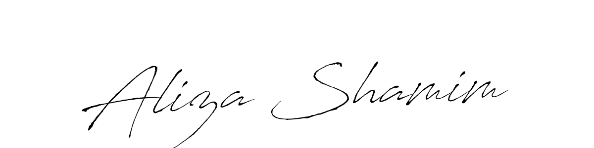 Make a beautiful signature design for name Aliza Shamim. With this signature (Antro_Vectra) style, you can create a handwritten signature for free. Aliza Shamim signature style 6 images and pictures png