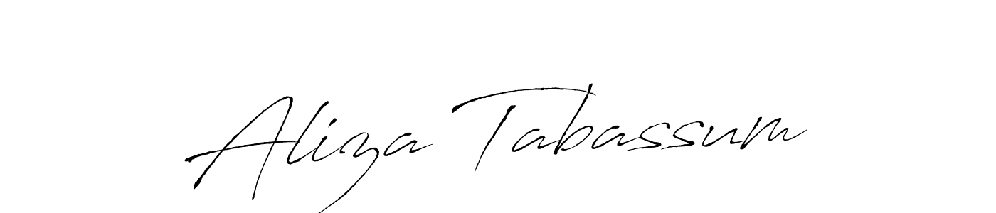 The best way (Antro_Vectra) to make a short signature is to pick only two or three words in your name. The name Aliza Tabassum include a total of six letters. For converting this name. Aliza Tabassum signature style 6 images and pictures png