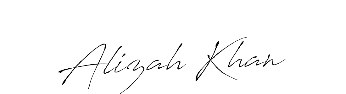 Make a beautiful signature design for name Alizah Khan. With this signature (Antro_Vectra) style, you can create a handwritten signature for free. Alizah Khan signature style 6 images and pictures png