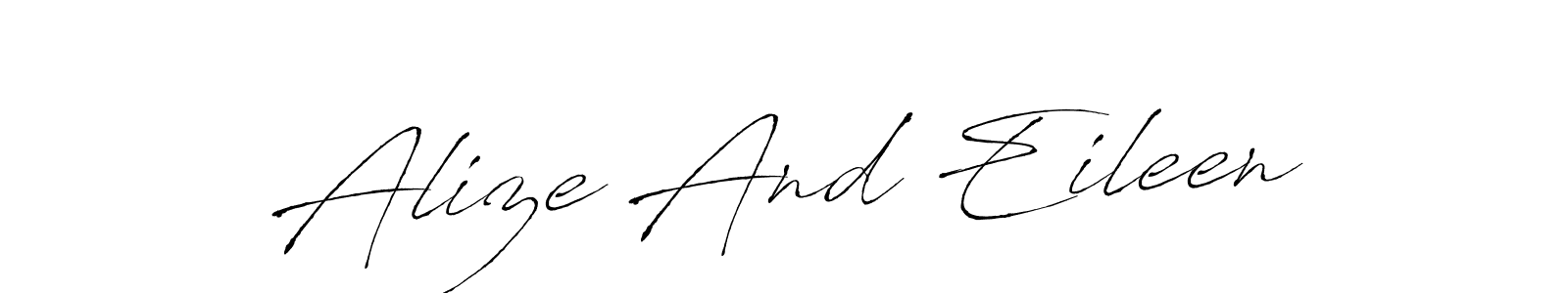 The best way (Antro_Vectra) to make a short signature is to pick only two or three words in your name. The name Alize And Eileen include a total of six letters. For converting this name. Alize And Eileen signature style 6 images and pictures png