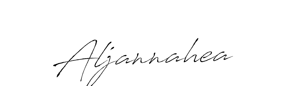 Make a beautiful signature design for name Aljannahea. With this signature (Antro_Vectra) style, you can create a handwritten signature for free. Aljannahea signature style 6 images and pictures png