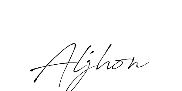 Use a signature maker to create a handwritten signature online. With this signature software, you can design (Antro_Vectra) your own signature for name Aljhon. Aljhon signature style 6 images and pictures png