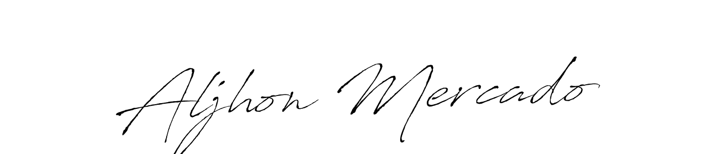 Make a beautiful signature design for name Aljhon Mercado. With this signature (Antro_Vectra) style, you can create a handwritten signature for free. Aljhon Mercado signature style 6 images and pictures png