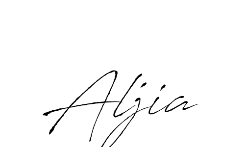 Aljia stylish signature style. Best Handwritten Sign (Antro_Vectra) for my name. Handwritten Signature Collection Ideas for my name Aljia. Aljia signature style 6 images and pictures png