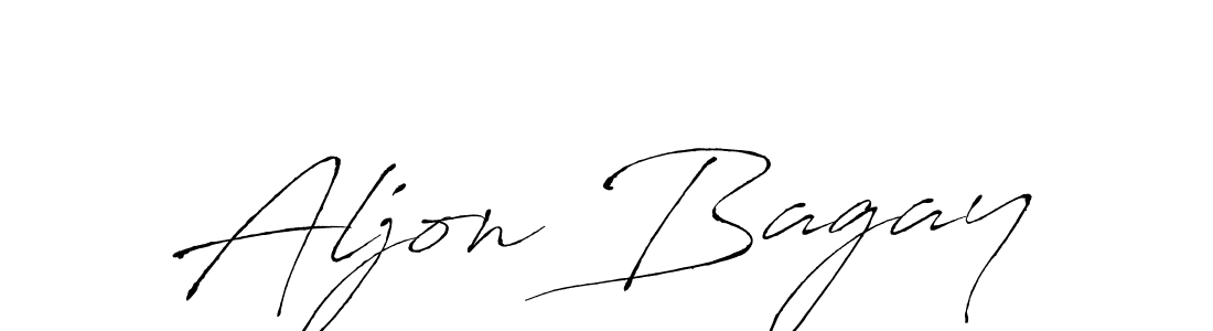 How to make Aljon Bagay name signature. Use Antro_Vectra style for creating short signs online. This is the latest handwritten sign. Aljon Bagay signature style 6 images and pictures png