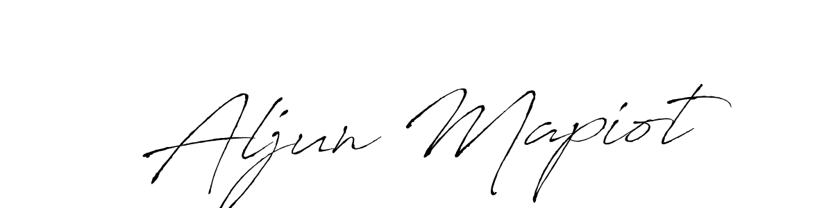 Create a beautiful signature design for name Aljun Mapiot. With this signature (Antro_Vectra) fonts, you can make a handwritten signature for free. Aljun Mapiot signature style 6 images and pictures png