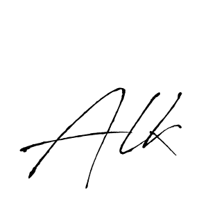Design your own signature with our free online signature maker. With this signature software, you can create a handwritten (Antro_Vectra) signature for name Alk. Alk signature style 6 images and pictures png