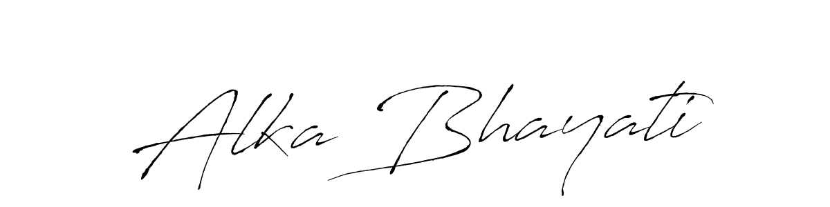 Alka Bhayati stylish signature style. Best Handwritten Sign (Antro_Vectra) for my name. Handwritten Signature Collection Ideas for my name Alka Bhayati. Alka Bhayati signature style 6 images and pictures png