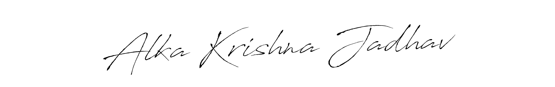 This is the best signature style for the Alka Krishna Jadhav name. Also you like these signature font (Antro_Vectra). Mix name signature. Alka Krishna Jadhav signature style 6 images and pictures png