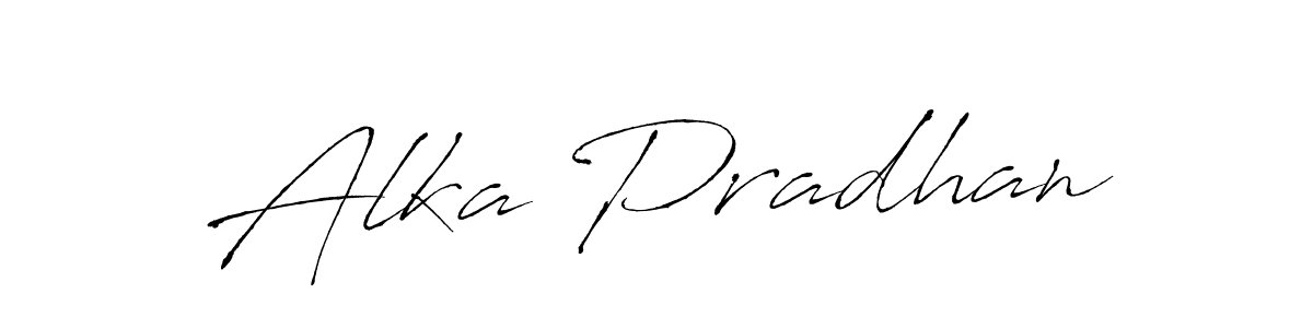 Make a beautiful signature design for name Alka Pradhan. With this signature (Antro_Vectra) style, you can create a handwritten signature for free. Alka Pradhan signature style 6 images and pictures png