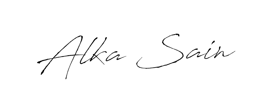 Also You can easily find your signature by using the search form. We will create Alka Sain name handwritten signature images for you free of cost using Antro_Vectra sign style. Alka Sain signature style 6 images and pictures png