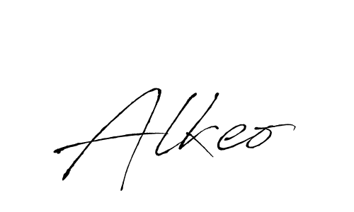 Design your own signature with our free online signature maker. With this signature software, you can create a handwritten (Antro_Vectra) signature for name Alkeo. Alkeo signature style 6 images and pictures png