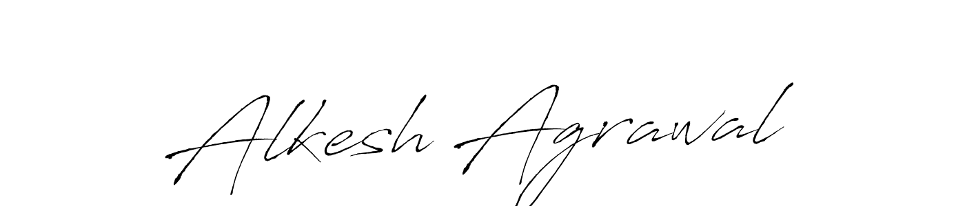 How to make Alkesh Agrawal name signature. Use Antro_Vectra style for creating short signs online. This is the latest handwritten sign. Alkesh Agrawal signature style 6 images and pictures png