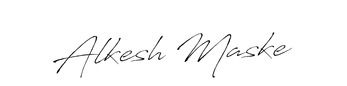 The best way (Antro_Vectra) to make a short signature is to pick only two or three words in your name. The name Alkesh Maske include a total of six letters. For converting this name. Alkesh Maske signature style 6 images and pictures png