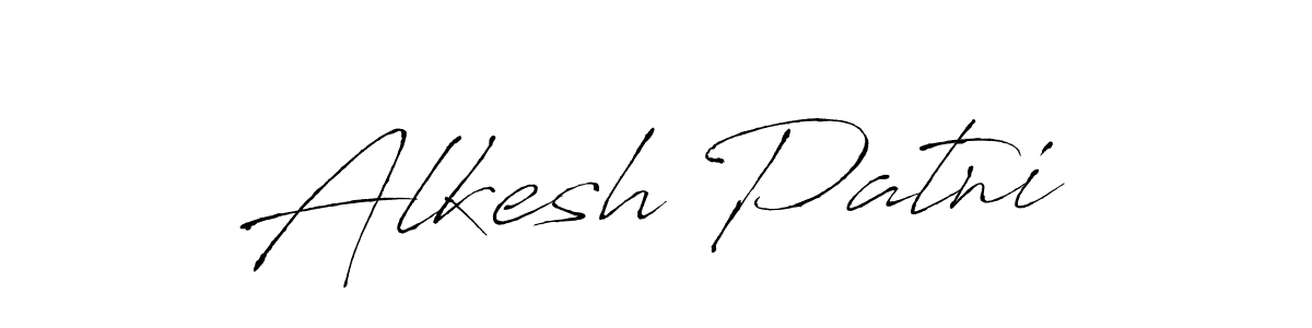 Design your own signature with our free online signature maker. With this signature software, you can create a handwritten (Antro_Vectra) signature for name Alkesh Patni. Alkesh Patni signature style 6 images and pictures png