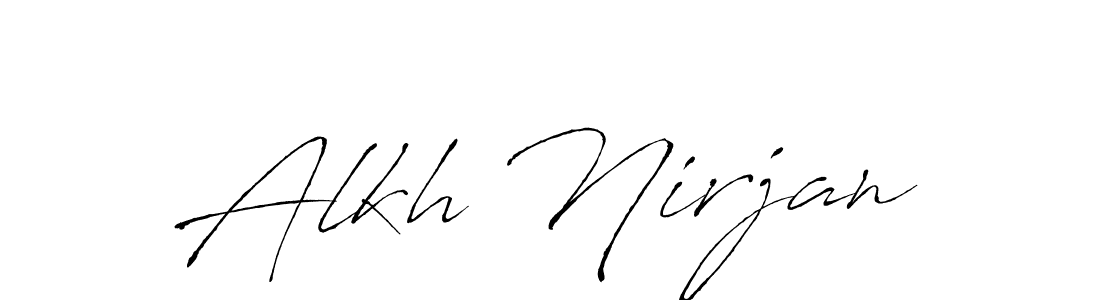 How to make Alkh Nirjan signature? Antro_Vectra is a professional autograph style. Create handwritten signature for Alkh Nirjan name. Alkh Nirjan signature style 6 images and pictures png