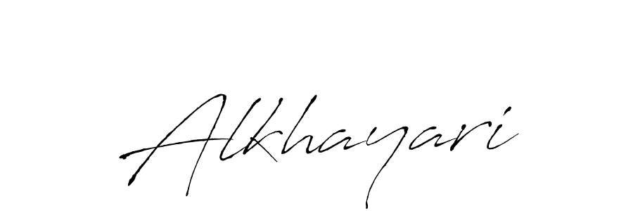 How to make Alkhayari name signature. Use Antro_Vectra style for creating short signs online. This is the latest handwritten sign. Alkhayari signature style 6 images and pictures png