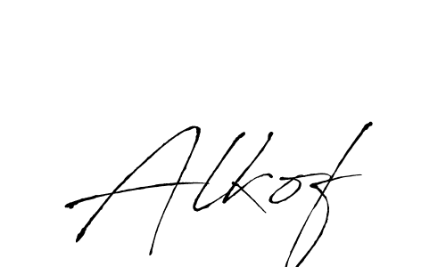 Alkof stylish signature style. Best Handwritten Sign (Antro_Vectra) for my name. Handwritten Signature Collection Ideas for my name Alkof. Alkof signature style 6 images and pictures png