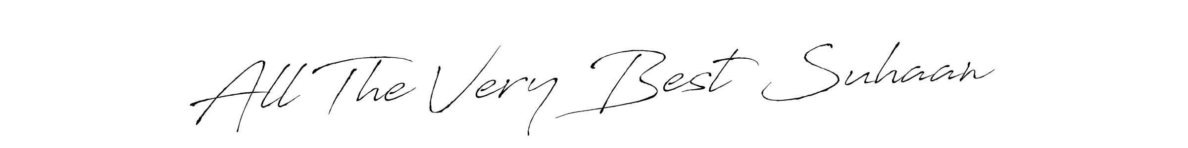 How to make All The Very Best Suhaan name signature. Use Antro_Vectra style for creating short signs online. This is the latest handwritten sign. All The Very Best Suhaan signature style 6 images and pictures png