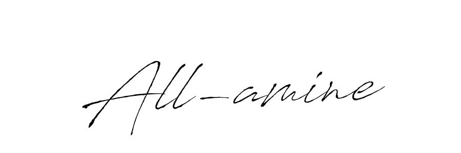 Design your own signature with our free online signature maker. With this signature software, you can create a handwritten (Antro_Vectra) signature for name All-amine. All-amine signature style 6 images and pictures png