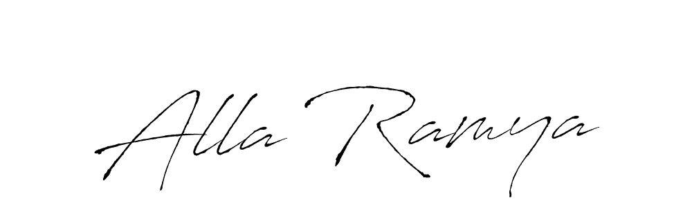 Similarly Antro_Vectra is the best handwritten signature design. Signature creator online .You can use it as an online autograph creator for name Alla Ramya. Alla Ramya signature style 6 images and pictures png