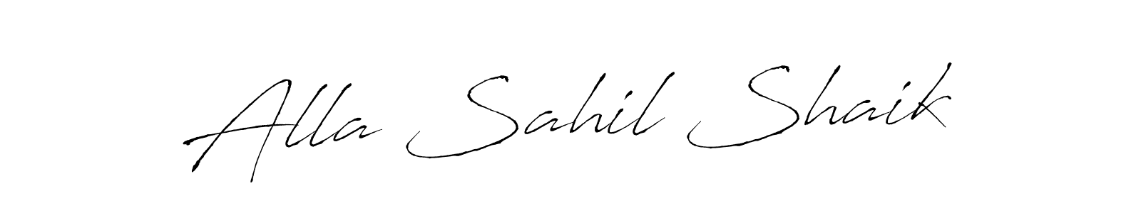 How to make Alla Sahil Shaik signature? Antro_Vectra is a professional autograph style. Create handwritten signature for Alla Sahil Shaik name. Alla Sahil Shaik signature style 6 images and pictures png