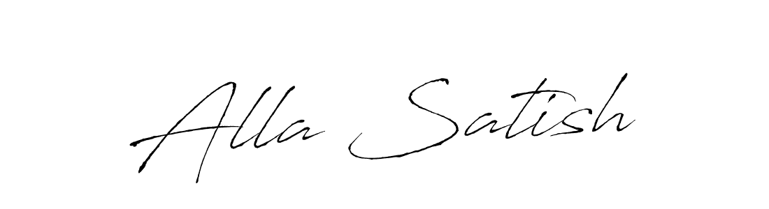 Use a signature maker to create a handwritten signature online. With this signature software, you can design (Antro_Vectra) your own signature for name Alla Satish. Alla Satish signature style 6 images and pictures png