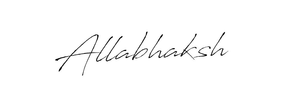 Design your own signature with our free online signature maker. With this signature software, you can create a handwritten (Antro_Vectra) signature for name Allabhaksh. Allabhaksh signature style 6 images and pictures png