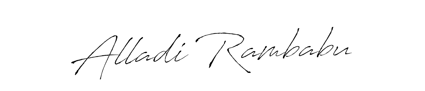 Use a signature maker to create a handwritten signature online. With this signature software, you can design (Antro_Vectra) your own signature for name Alladi Rambabu. Alladi Rambabu signature style 6 images and pictures png