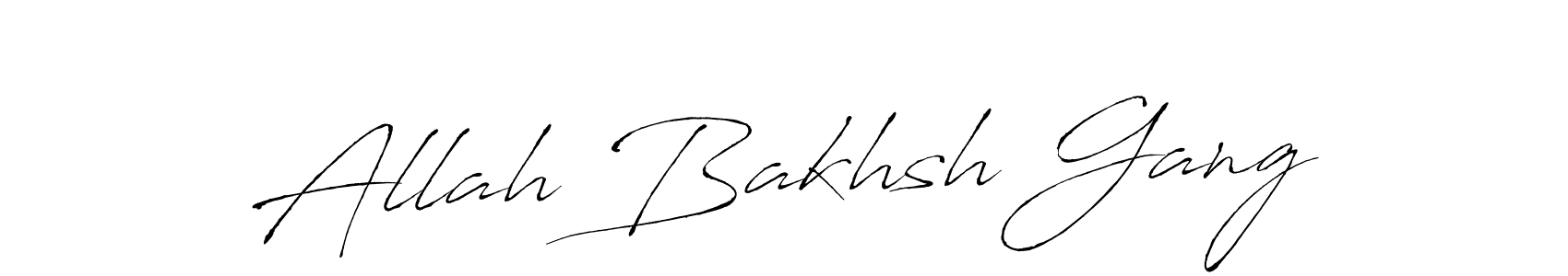 Also we have Allah Bakhsh Gang name is the best signature style. Create professional handwritten signature collection using Antro_Vectra autograph style. Allah Bakhsh Gang signature style 6 images and pictures png