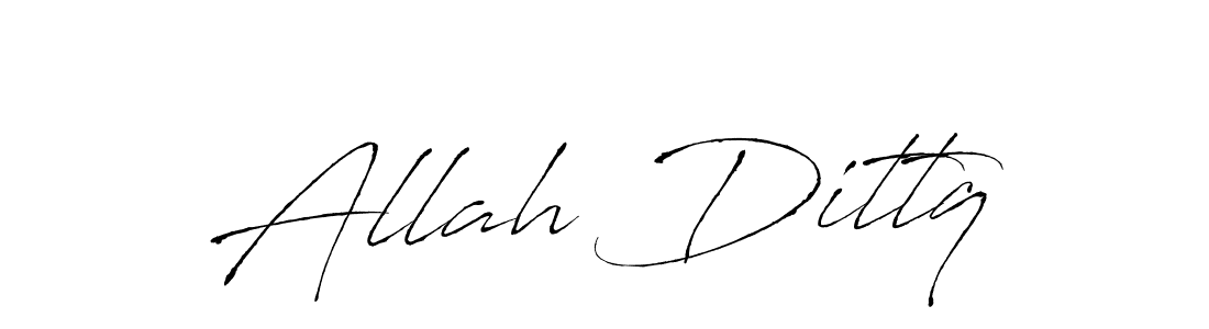 Similarly Antro_Vectra is the best handwritten signature design. Signature creator online .You can use it as an online autograph creator for name Allah Dittq. Allah Dittq signature style 6 images and pictures png