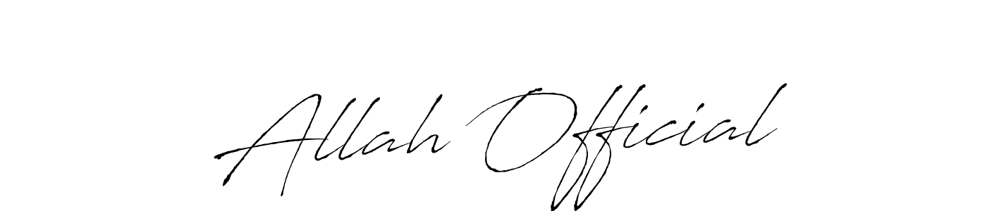 How to make Allah Official signature? Antro_Vectra is a professional autograph style. Create handwritten signature for Allah Official name. Allah Official signature style 6 images and pictures png