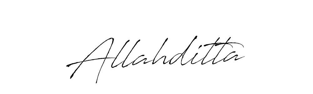 How to make Allahditta signature? Antro_Vectra is a professional autograph style. Create handwritten signature for Allahditta name. Allahditta signature style 6 images and pictures png